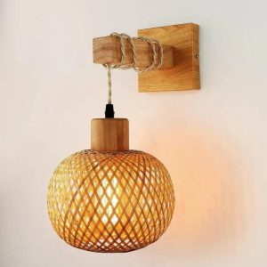 luminaire mur en bois