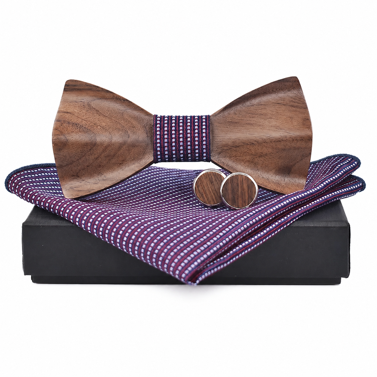 Noeud papillon bois mariage – Image 7