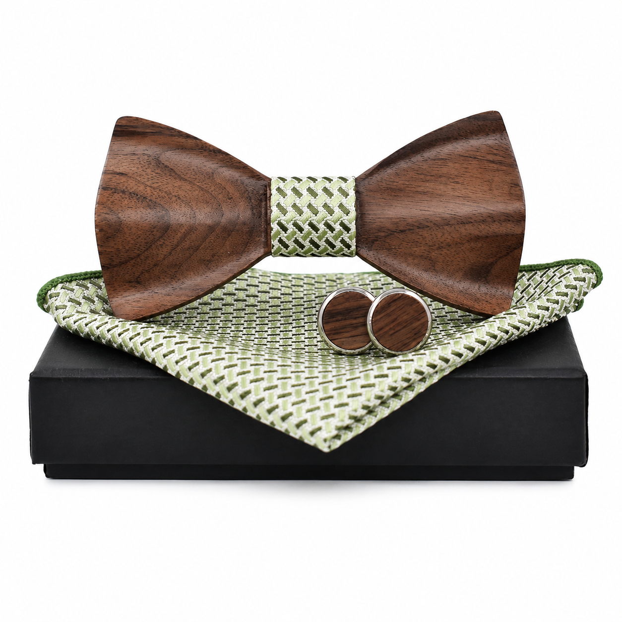 Noeud papillon bois mariage – Image 5