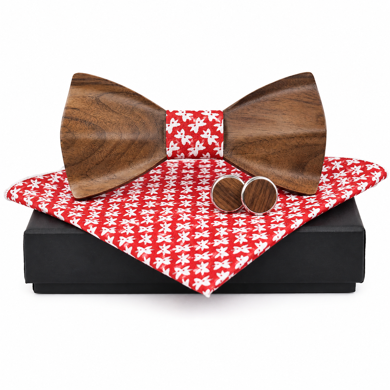 Noeud papillon bois mariage – Image 3