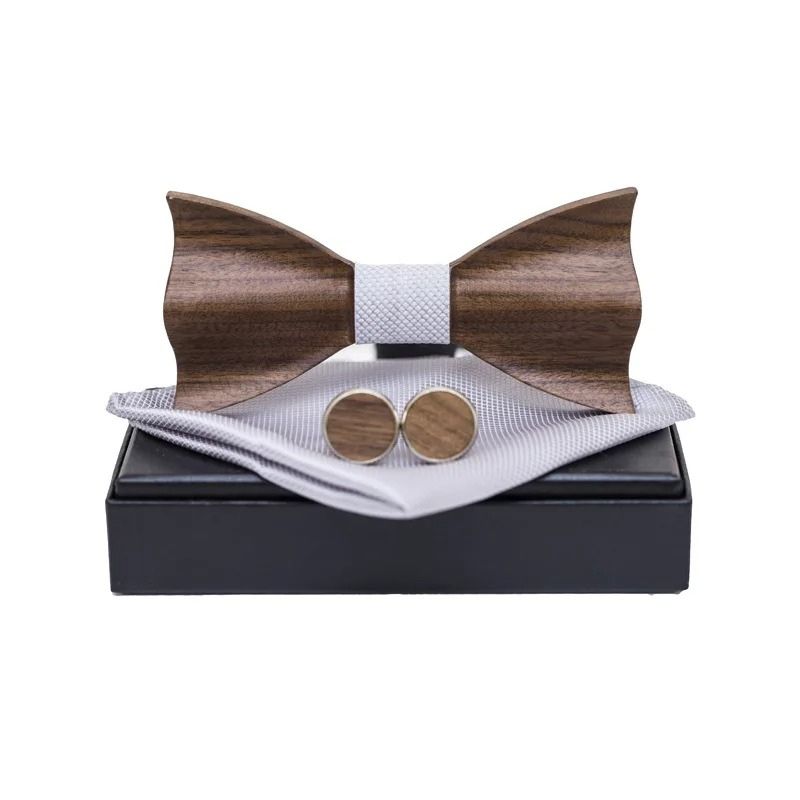 Noeud papillon bois homme – Image 5