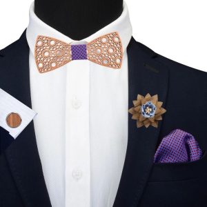 Noeud papillon homme en bois