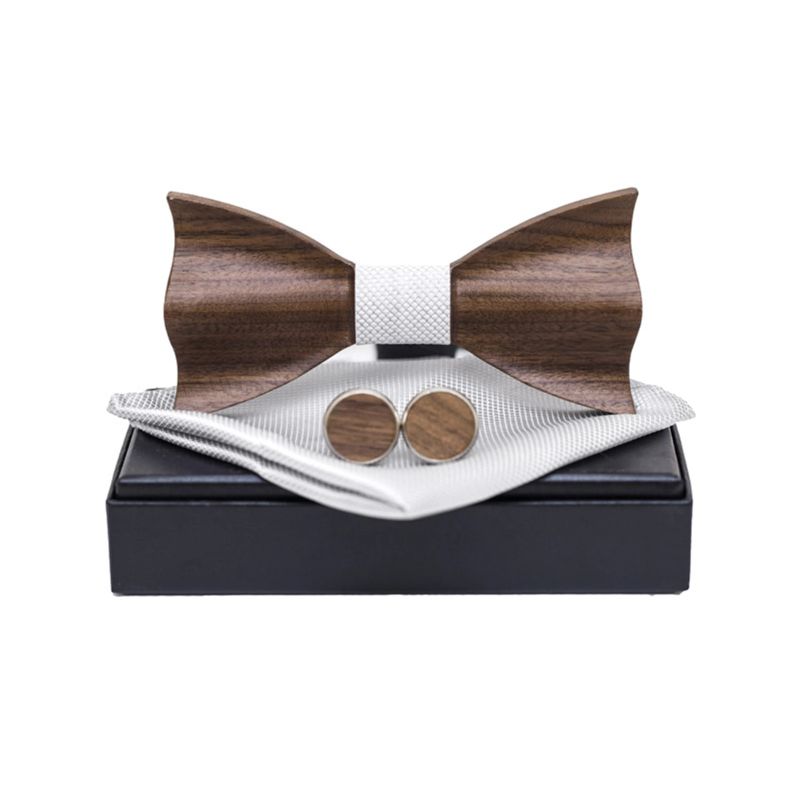 Noeud papillon bois homme – Image 4