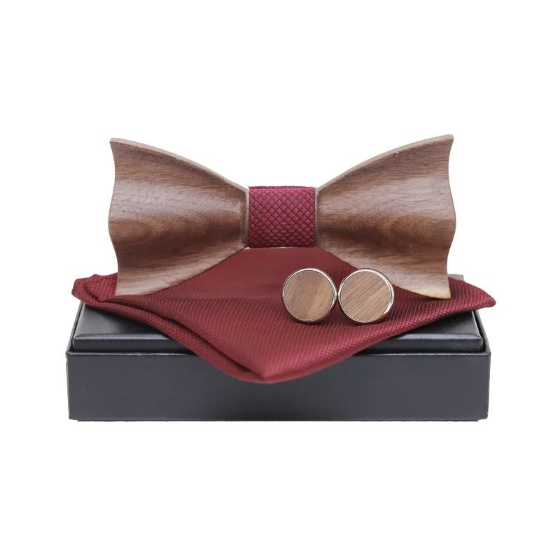 Noeud papillon bois homme – Image 3