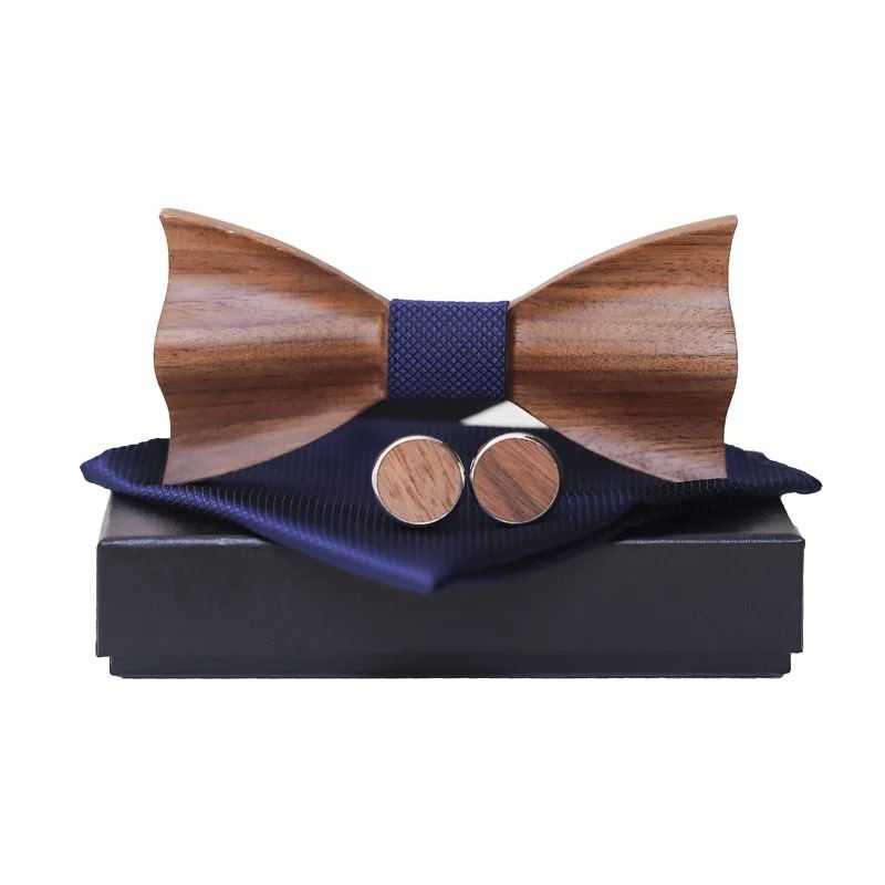 Noeud papillon bois homme – Image 2