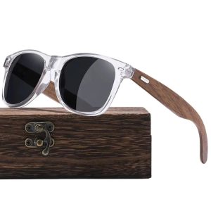 Élégantes lunettes solaires en bois