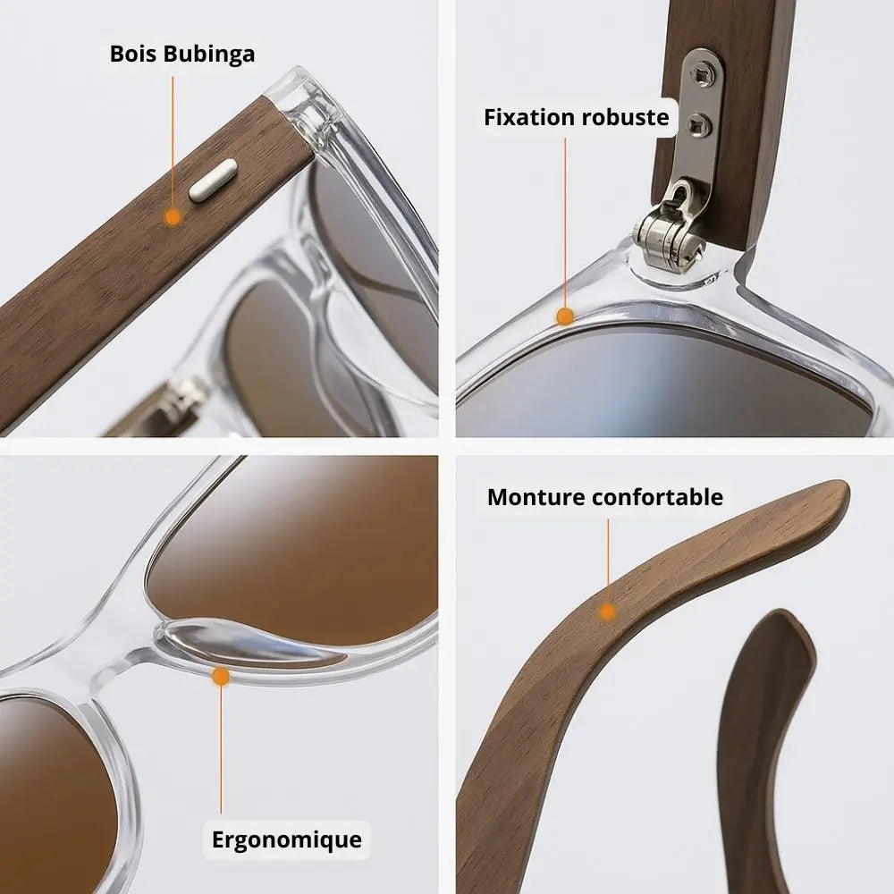 élégance naturelle des lunettes en bois