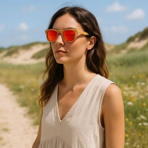 lunettes UV400 en bois