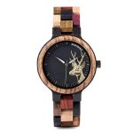 montre en bois à quartz