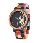 montre en bois à quartz Boréale