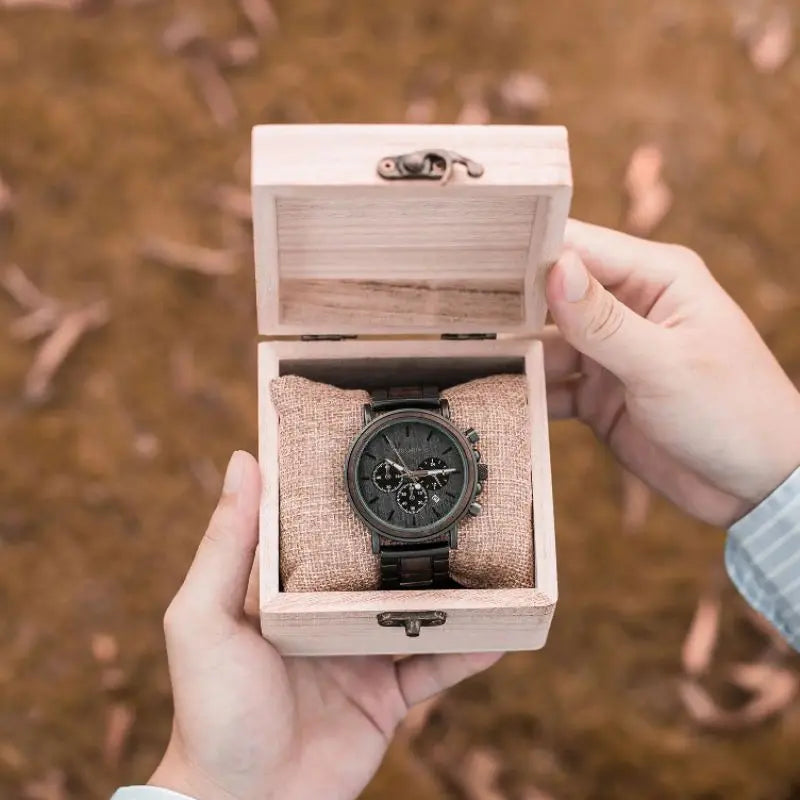 montre luxe en bois