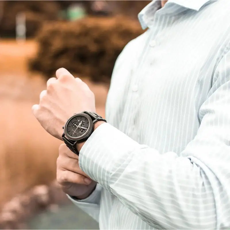 montre chronographe en bois