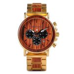 montre en bois chronographe