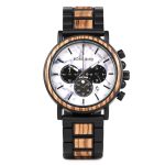 montre en bois chronographe