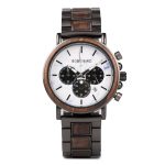montre en bois chronographe