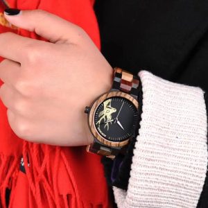 montre Aurore en bois