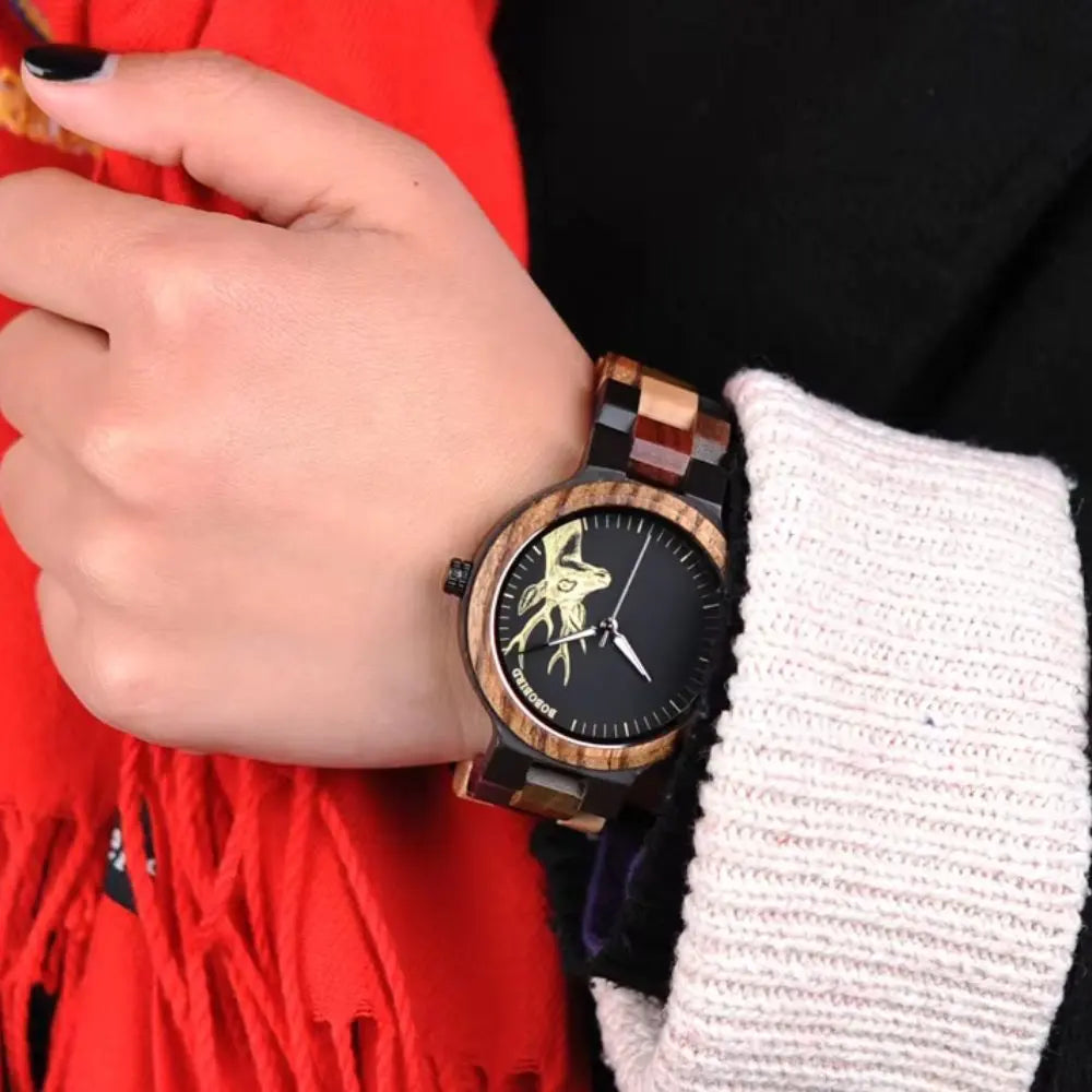 montre Aurore en bois