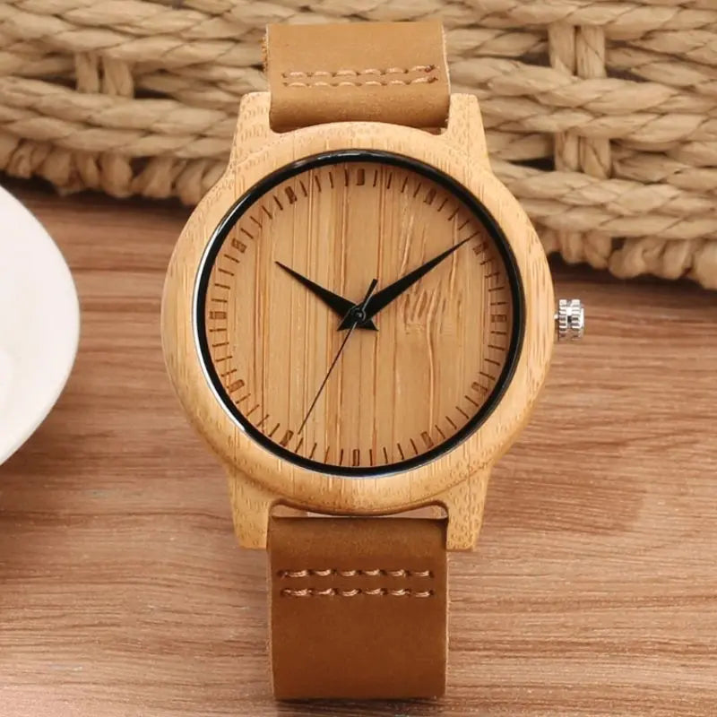 montre en bambou homme