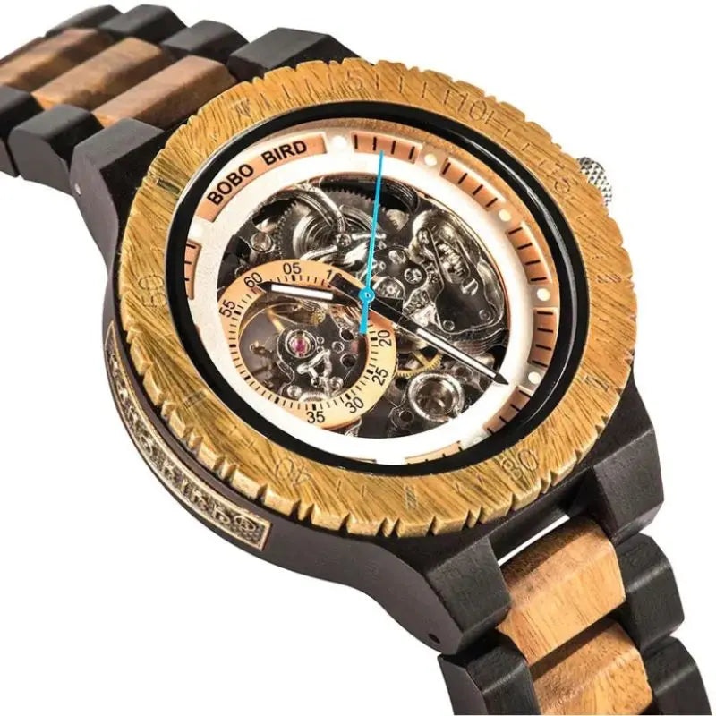 design montre en bois