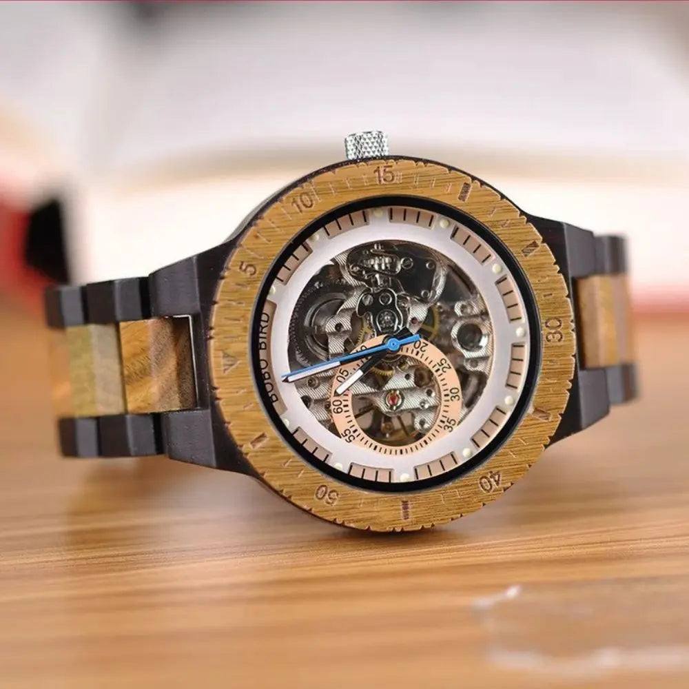 bracelet montre bois