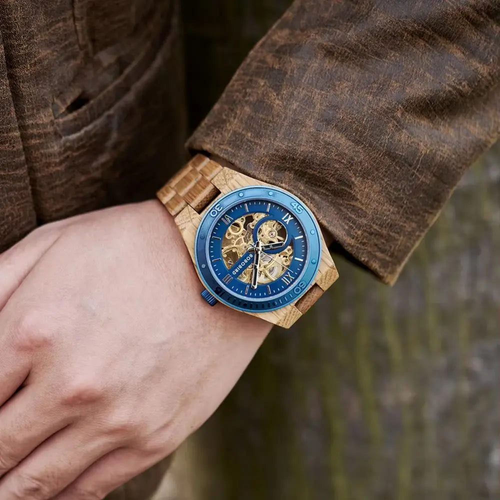 horlogerie bois naturel