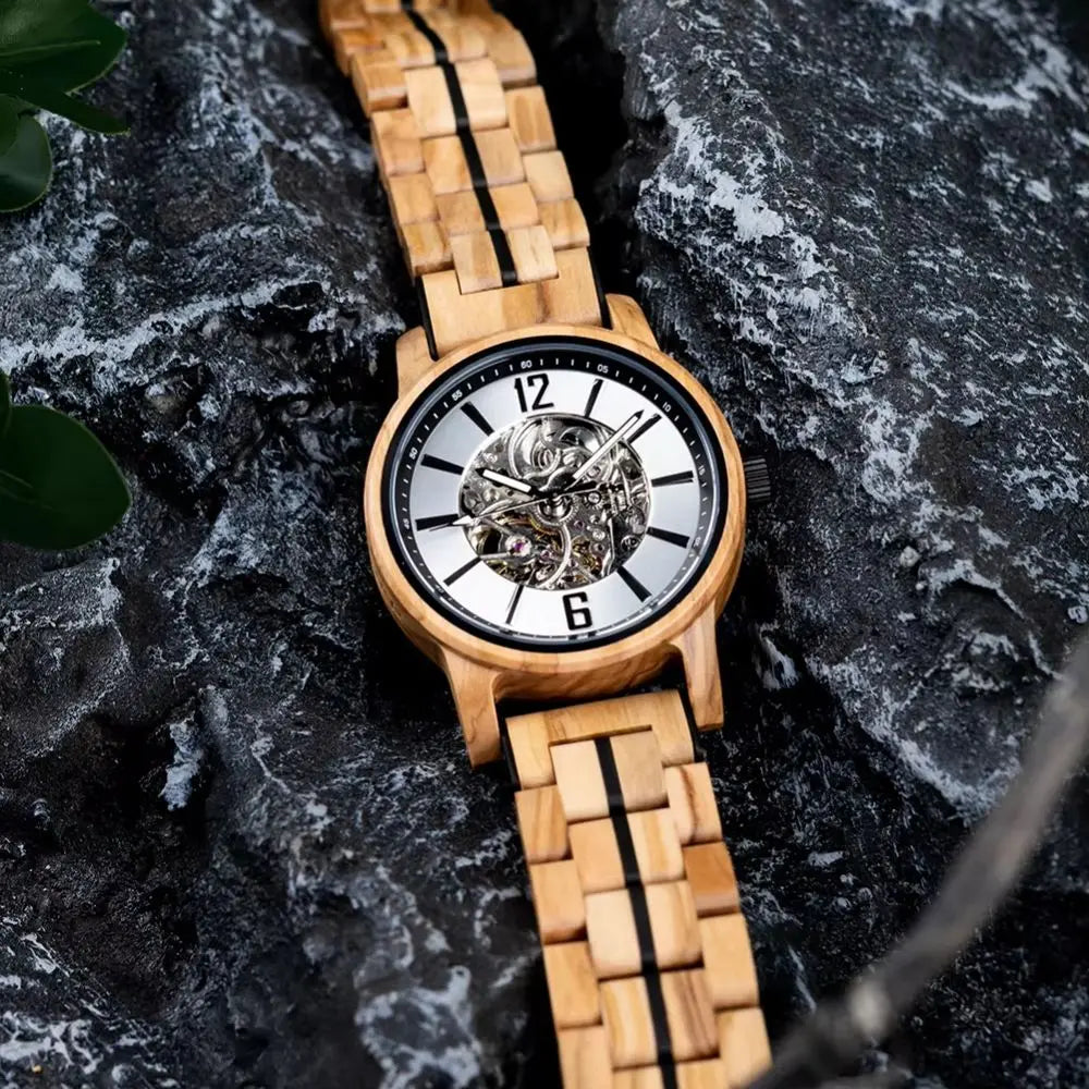 horlogerie automatique bois