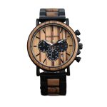 montre en bois chronographe