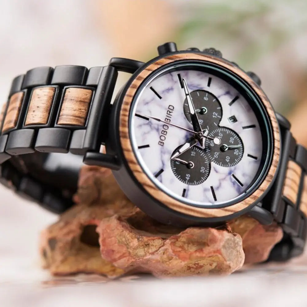montre en bois glacier