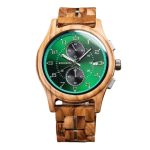montre en bois chronographe