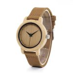 montre en bois à quartz
