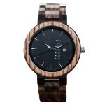 montre en bois à quartz