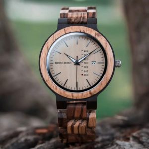 Montre en bois naturel