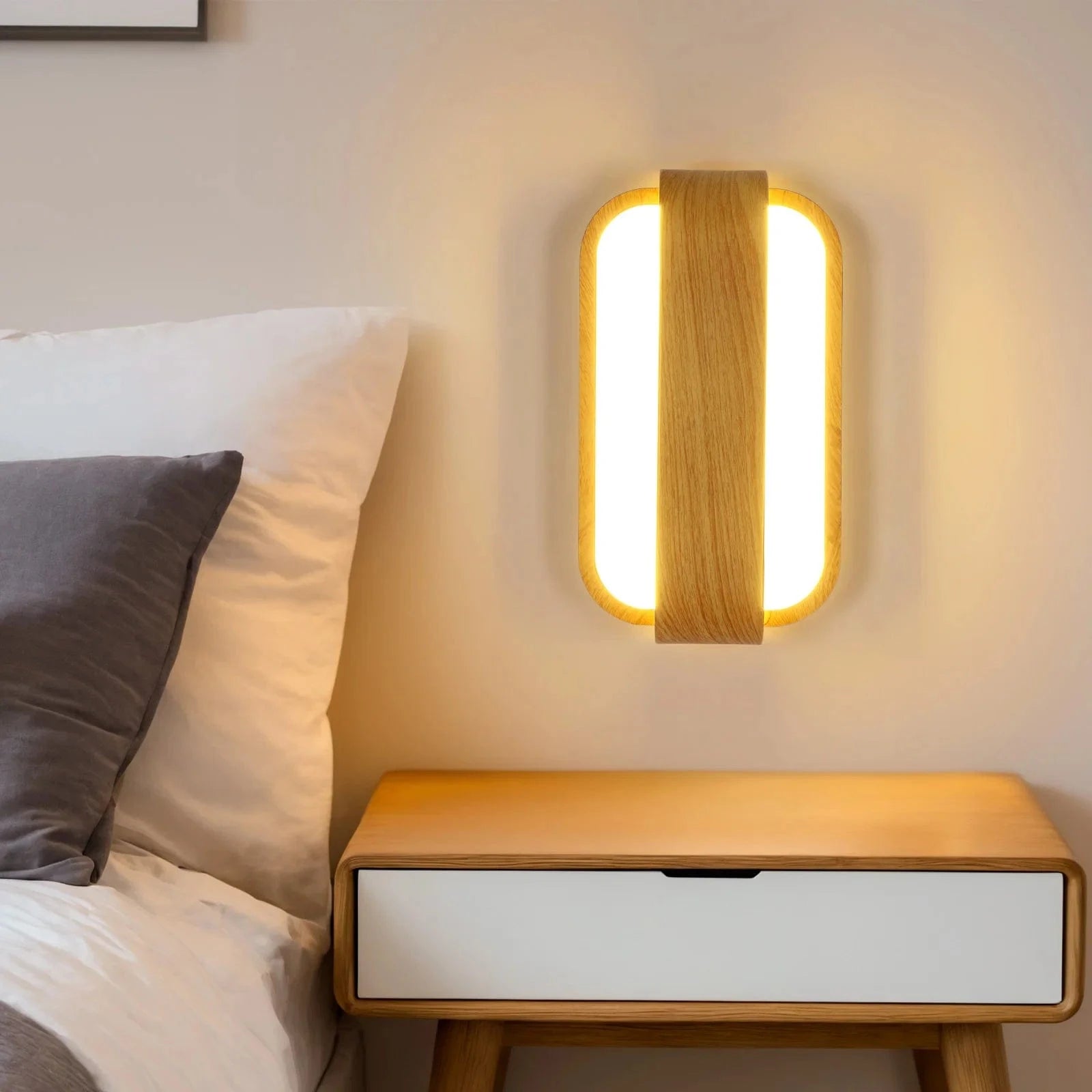 Éclairage design bois