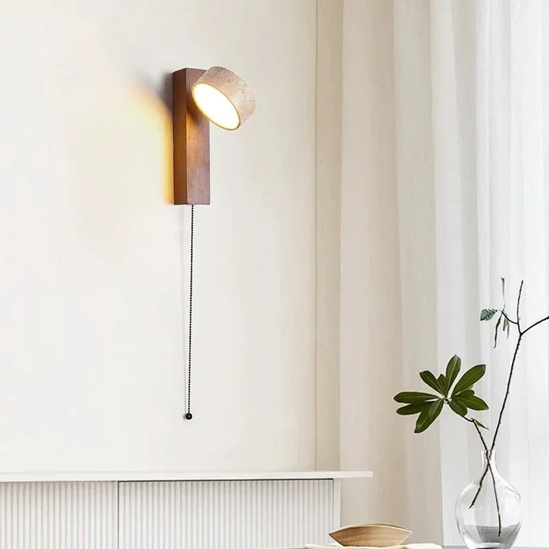 Lampe murale travertin