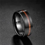 bague bois élégante