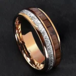 bague bois homme élégante
