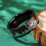 bague cerf élégante