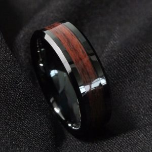bague homme bois carbone