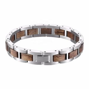 bracelet en bois de noyer raffiné