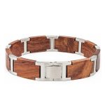 bracelet en bois et métal pour homme