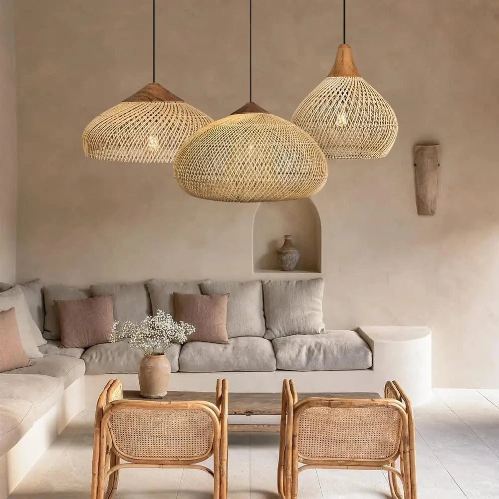 Lustre en rotin LITTORAL