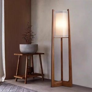 lampadaire bois élégant