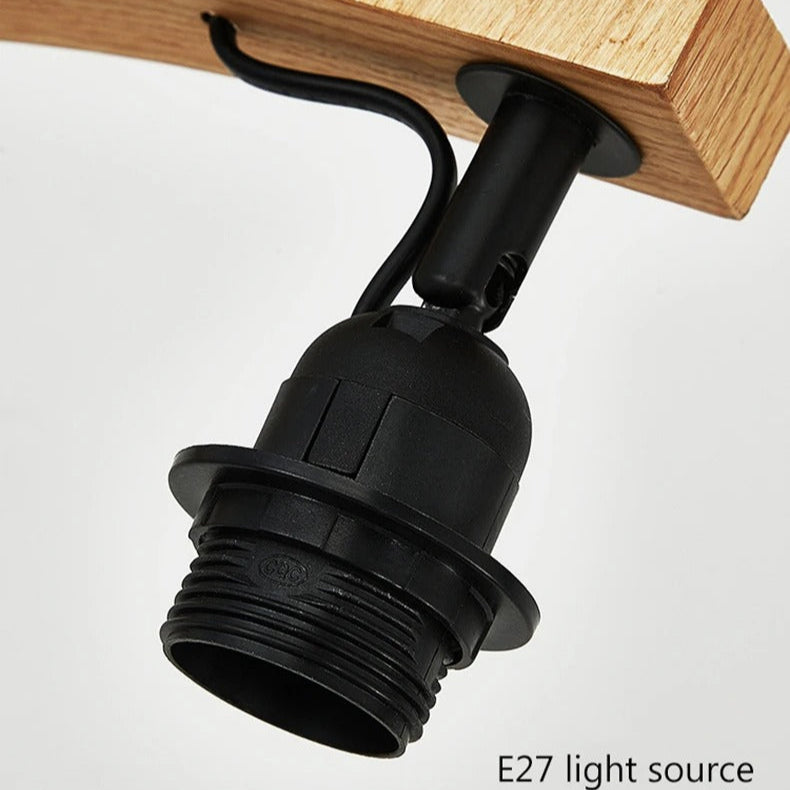 design lampadaire bois
