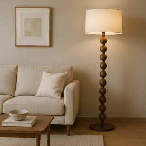 Lampadaire sur pied bois