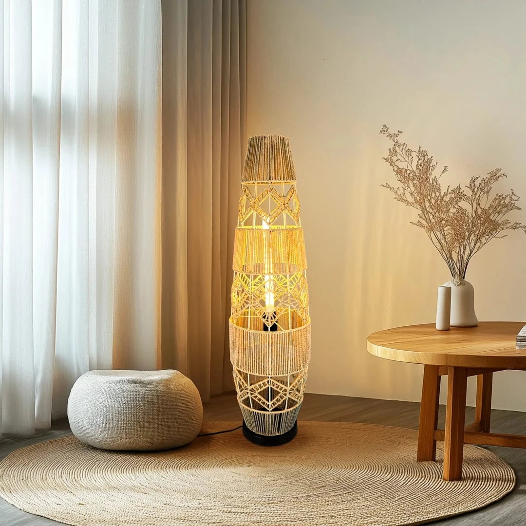 luminaire rotin moderne