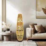 lampadaire sur pied rotin WOODY