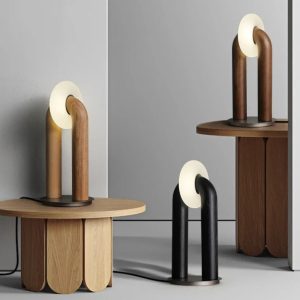éclairage en bois contemporain