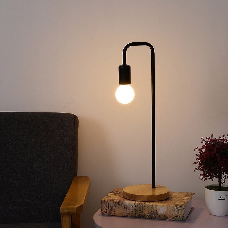 luminaire industriel bois métal
