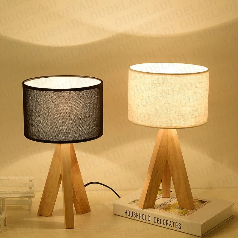 lampe élégante en bois naturel