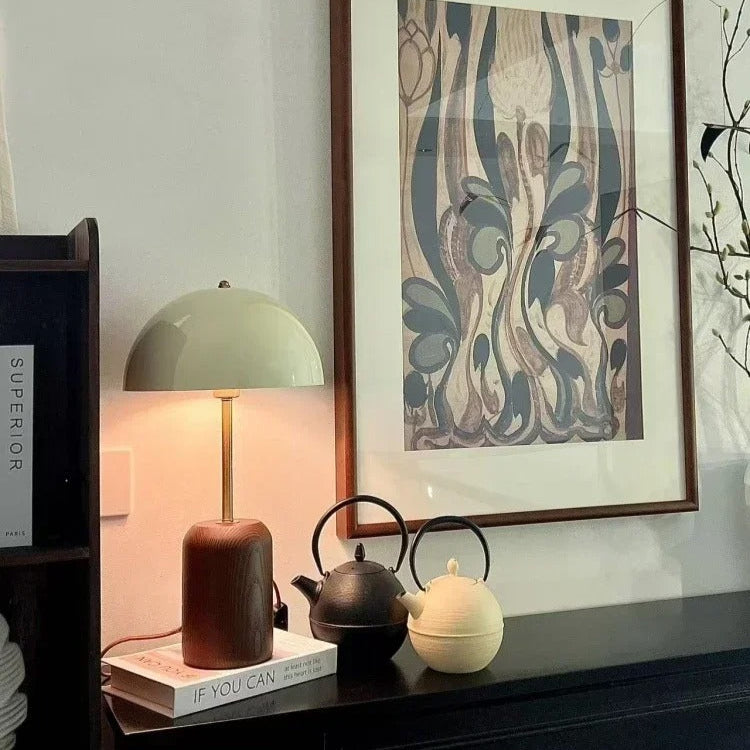 Lampe de chevet en bois massif